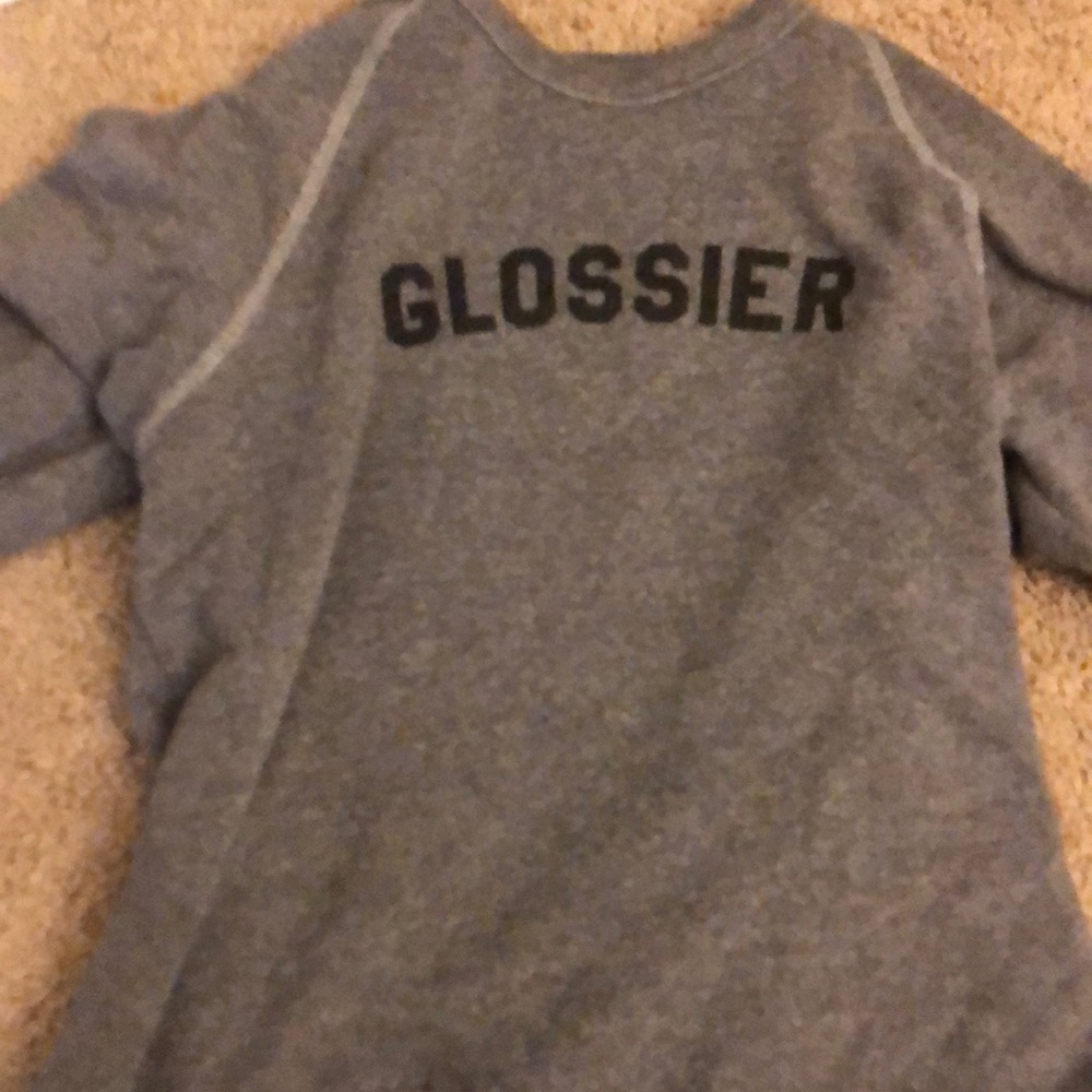 Glossier sweatshirt.